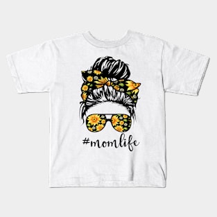 #MomLife Messy Mom Sunglasses Design Kids T-Shirt